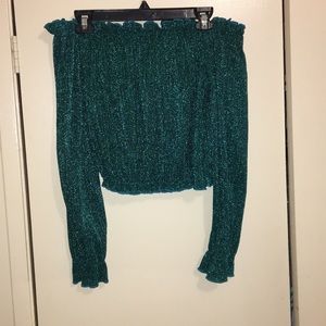 Jade Turquoise Shimmer Top